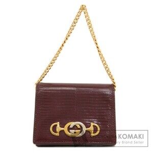 Gucci Zumi Chain Wallet Bifold Leather